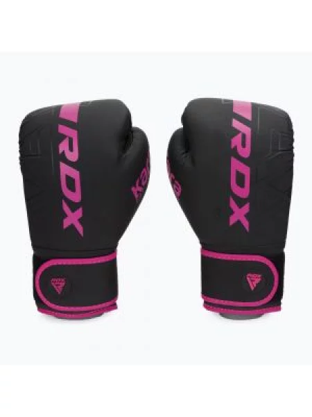 Rękawice bokserskie RDX F6 matte pink czarne