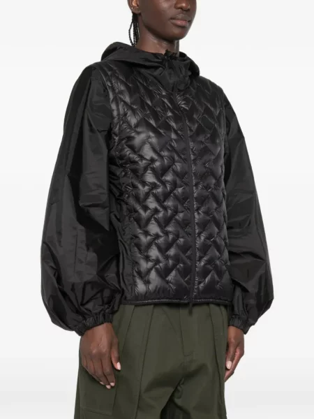 Geacă Moncler cu glugă negru