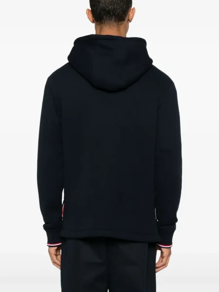 Hanorac cu glugă Thom Browne cu dungi albastru