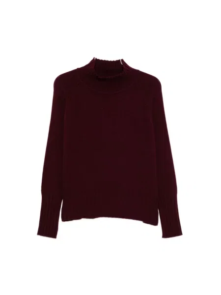 Sweter z golfem Be You z kaszmiru czerwony