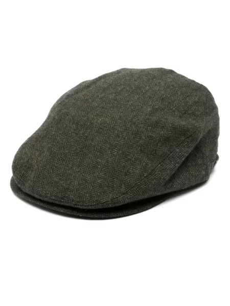Șapcă Barbour cu model herringbone verde