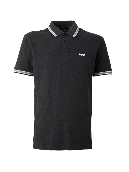BOSS Tricou Paddy gri metalic alb