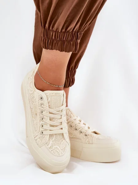 Кецове Big Star Shoes с дантела