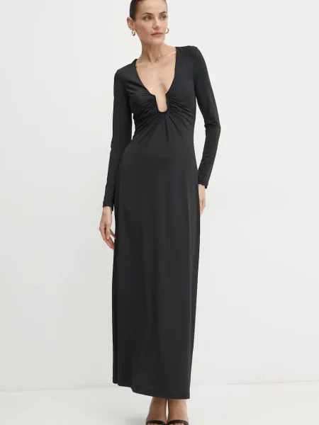 Bardot rochie REMMY maxi evazati negru