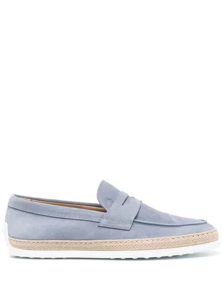 Pantofi loafer Tod's din piele de căprioară albastru