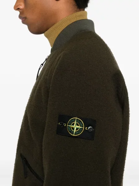 Geacă bomber Stone Island cu strasuri verde
