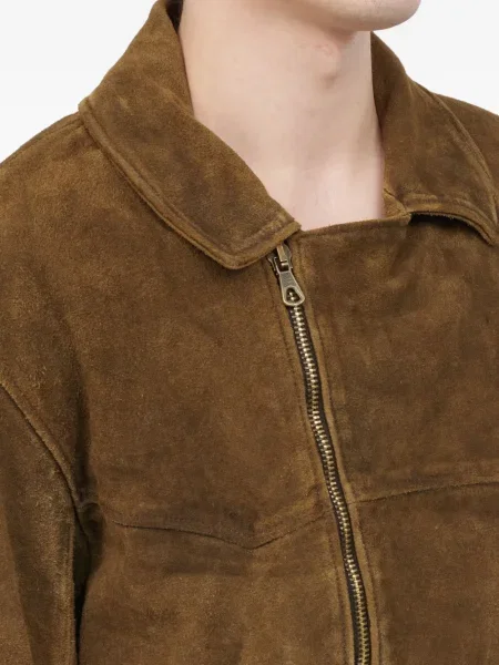 Кожено яке Mm6 Maison Margiela кафяво