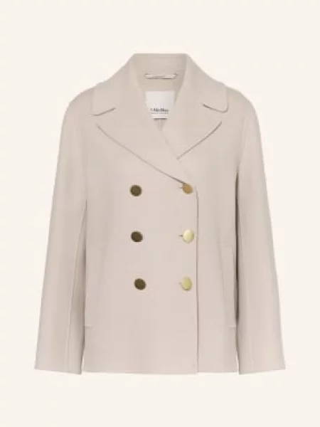 S Max Mara Kurtka Caban Margot beige szara