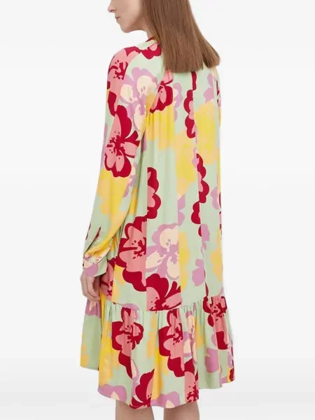 Rochie midi Benetton cu model floral cu imagine verde
