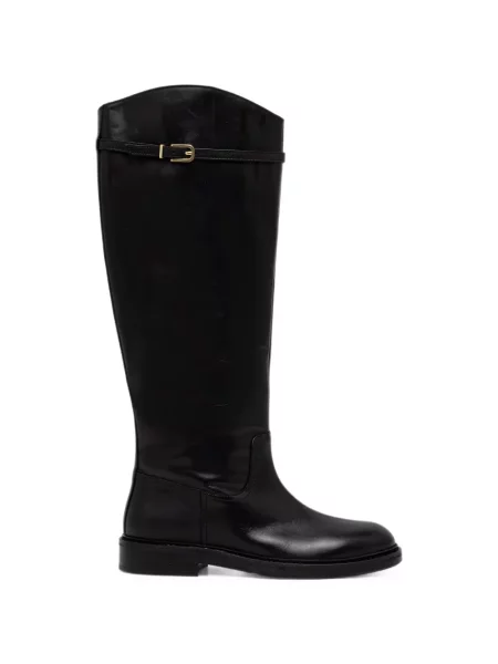 Botine Billi Bi din piele cu cataramă negru