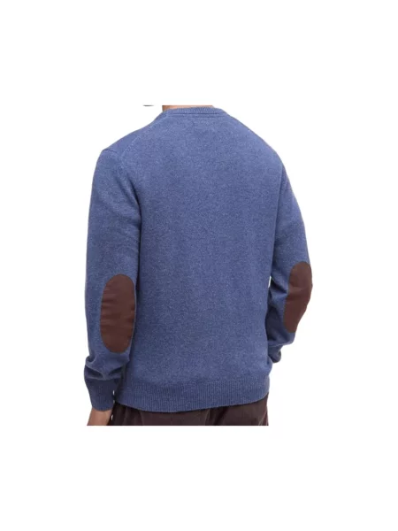 Sweter Barbour wełniany niebieski