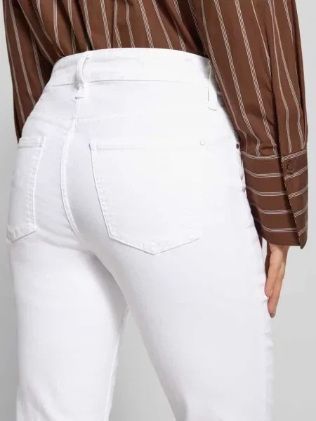 Jeansy z wpuszczanymi Model Dream Kick' Mac białe
