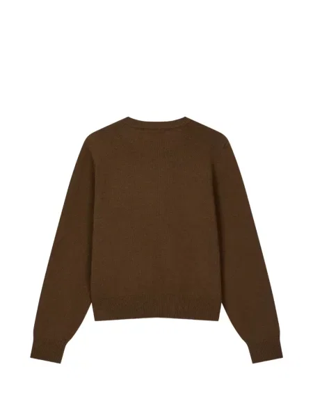 Pulover Tomboy cu decolteu rotund maro