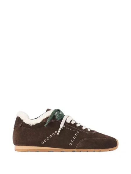 Sneakerși Nubikk cu blană maro