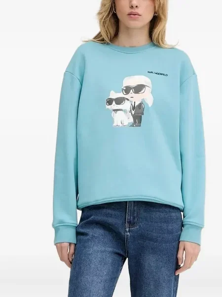 Суитчър Karl Lagerfeld с принт синьо