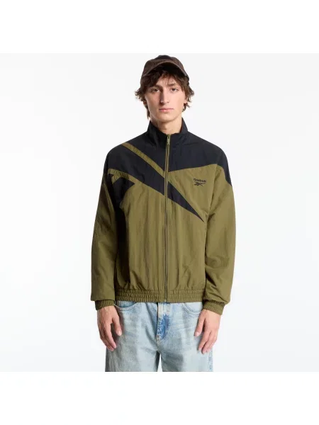 Μπουφάν Reebok Vector Track Top Olive Stone/ Black L μαύρο