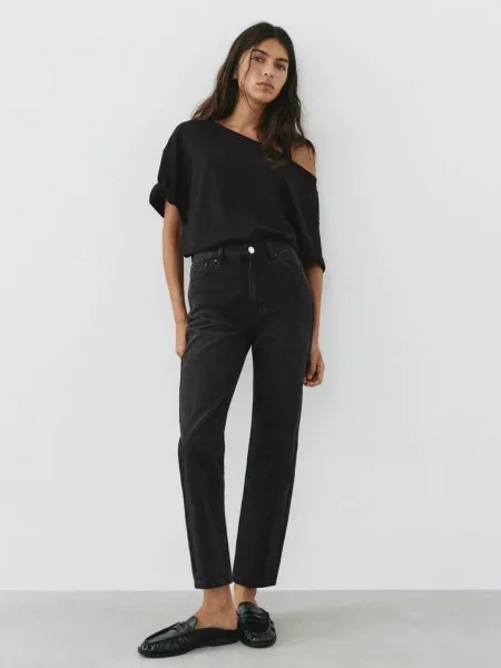 Pull&Bear Jeans denim negru
