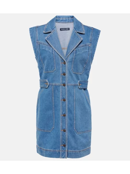 Sukienka jeansowa Veronica Beard garniturowa niebieska