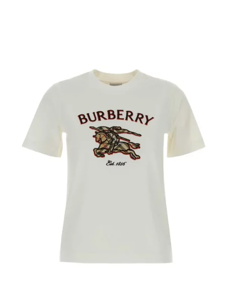 Tricou Burberry în carouri alb