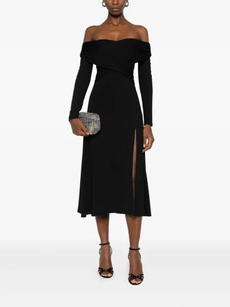 Rochie midi Roserry până la genunchi de costum negru