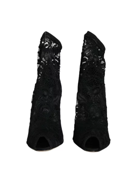 Botki Dolce And Gabbana skórzane czarne