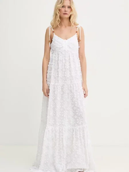 Silvian Heach sukienka letnia TAPLA biała