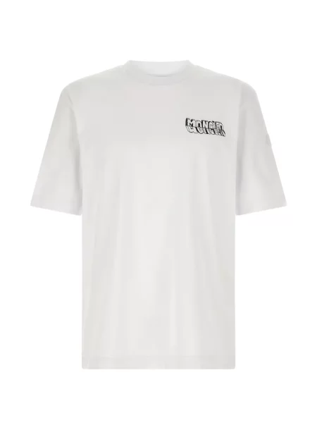 Tricou Moncler cu imagine alb