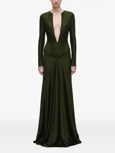 Rochie maxi Victoria Beckham verde