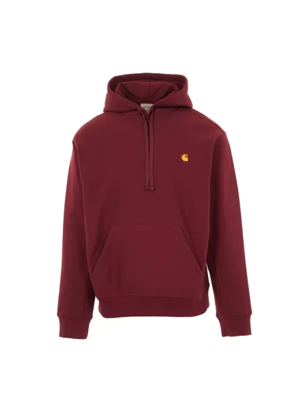 Bluza z kapturem Carhartt Wip z kapturem czerwona