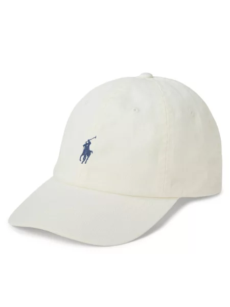 Polo Ralph Lauren czapka z daszkiem beżowy gładka biała