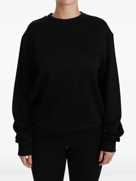 Pulover Dolce & Gabbana cu decolteu rotund negru