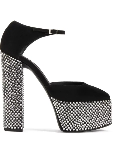 Sandale Giuseppe Zanotti cu platformă de cristal negru