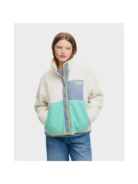 Polar Superdry Color Block Full Zip niebieski XS biały