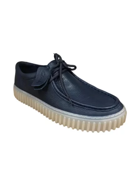 Półbuty Clarks skórzane niebieskie
