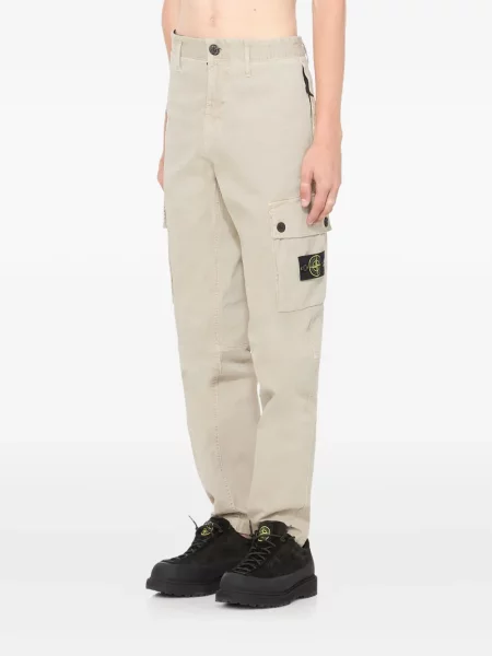 Keprové zúžené kalhoty Stone Island s kamínky