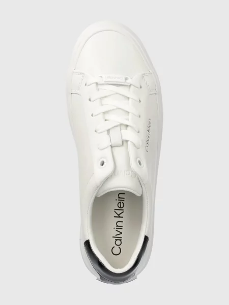 Calvin Klein bőr sportcipő VULC LACE UP fehér
