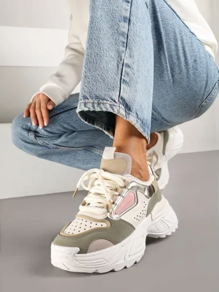 Sneakers Nelasea Verzi bej