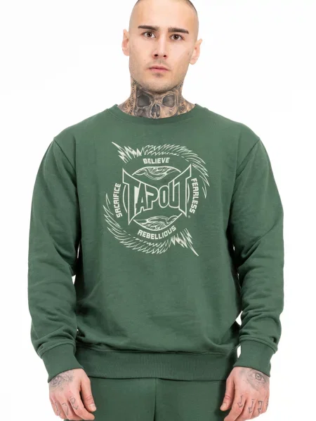 Суичър без качулка Tapout зелено