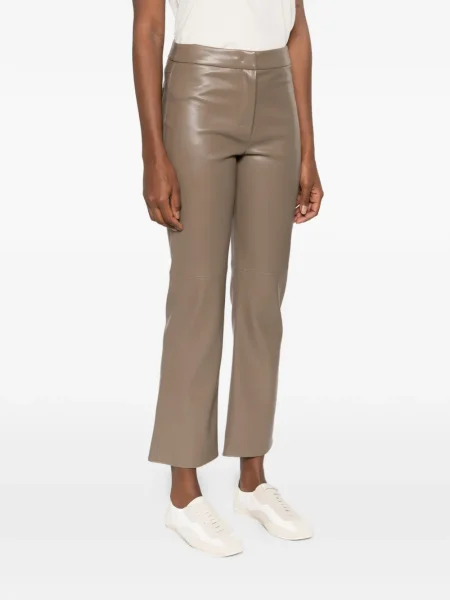 Pantaloni Max Mara din piele maro