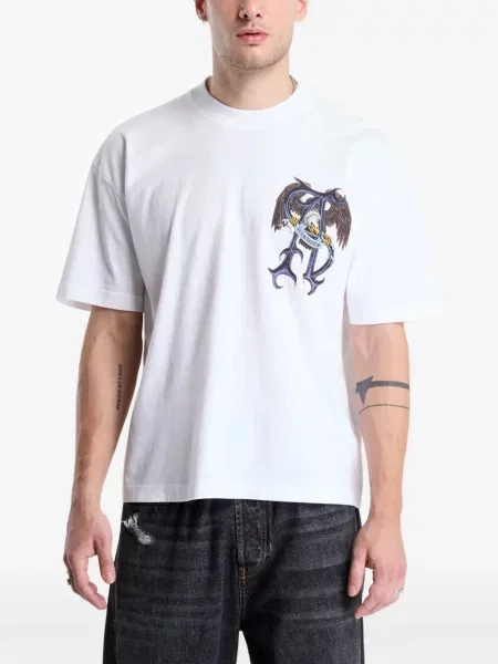 Tricou Allsaints cu imagine alb