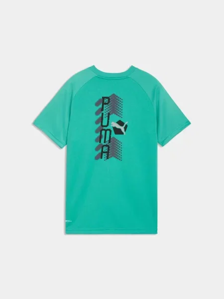 Детская спортивная футболка Puma зеленая