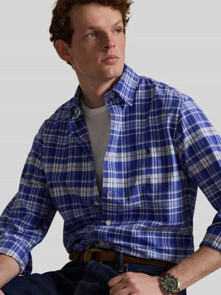 Koszula casualowa o kroju regular fit z czystej bawełny Polo Ralph Lauren niebieska
