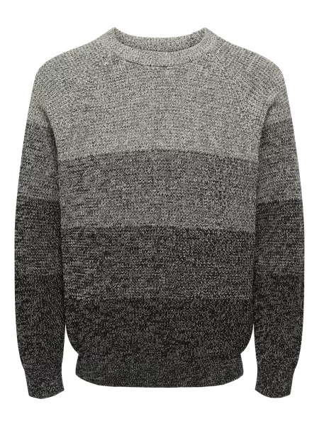 Only & Sons Pulover ONSBirk închis / amestecat gri