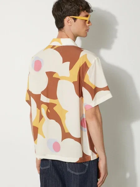 Рубашка Awake Ny в цветочек коричневая