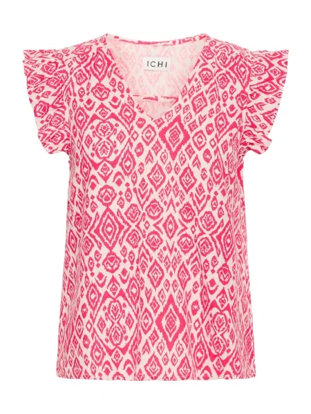 ICHI Bluză IHLINNO roșu cranberry alb