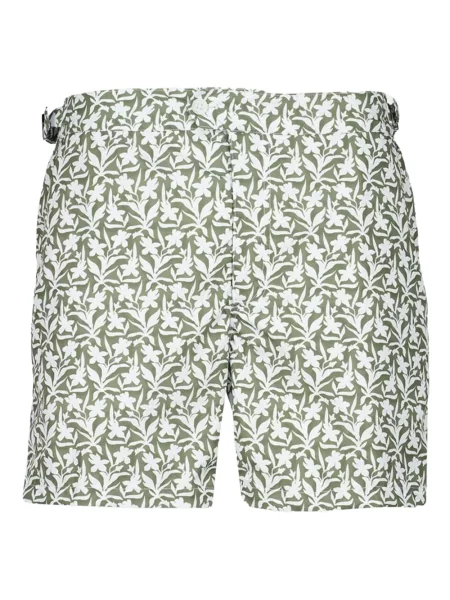 Slip de baie Fedeli cu model floral cu imagine verde