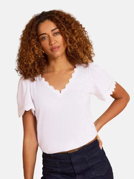 Love & roses Tricou fildeş