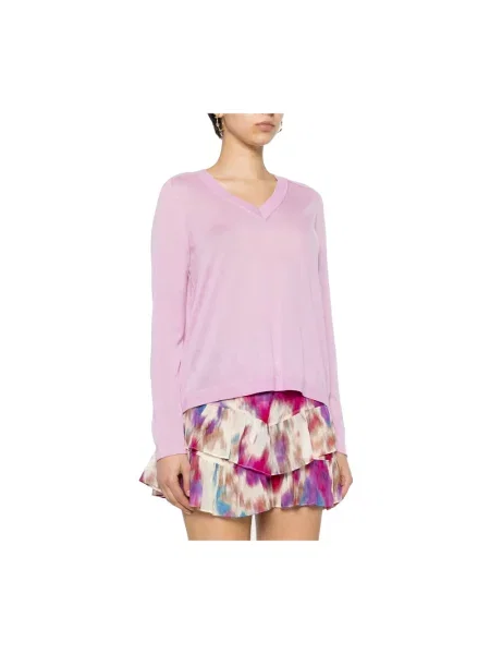 Dzianinowy sweter Pinko fioletowy
