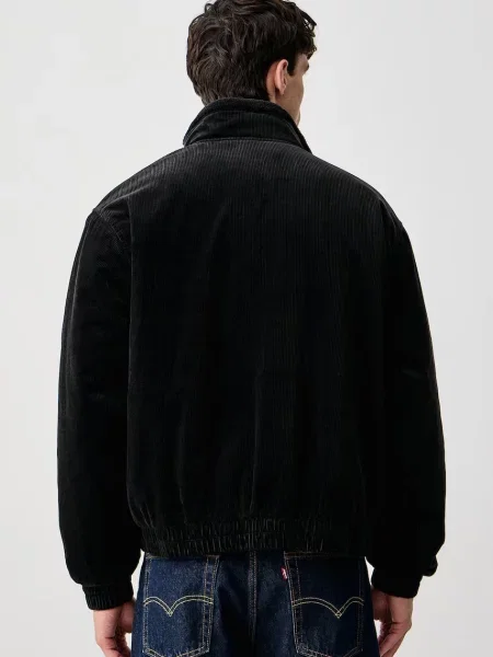 Tommy Jeans krótka kurtka sztruksowa czarna