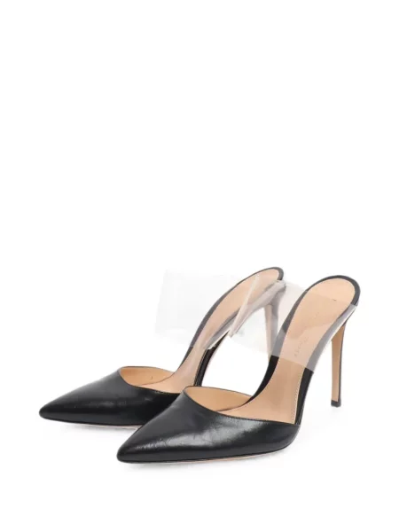 Papuci tip mules Gianvito Rossi alb